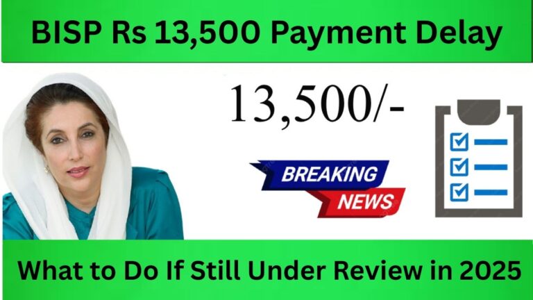 BISP Rs 13,500 Payment Delay: What to Do If Still Under Review in 2025